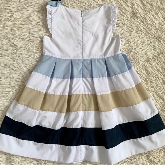 European Brand•White, Khaki, Navy Striped Dress•NWT 🇬🇷 - Picture 5 of 7